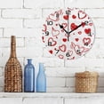 thumbnail image 3 of Dreamtimes Valentine's Day Heart Wall Clock, 10 Inch Silent Non Ticking Round Clock Oil Painting Clock Easy to Read Clock for Living Room Bedroom Bathroom Home Decor, 3 of 7
