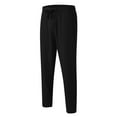 thumbnail image 6 of BKQCNKM Sweatpants for Men Mens Sweatpants Male All Matching Breathable Solid Color Drawstring Multi Pocket Trousers Sweatpants, Black L, 6 of 7
