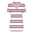 thumbnail image 5 of QTOCIO Hauts d'Été pour Femmes, Hauts Grande Taille pour Femmes, T-Shirt à Manches Courtes Imprimé Col en V, 5 of 5