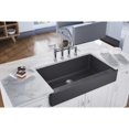 thumbnail image 2 of Elkay Quartz Luxe 35-7/8" x 20-15/16" x 9" Single Bowl Farmhouse Sink with Perfect Drain, Charcoal, 2 of 2