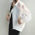 thumbnail image 6 of Bovxnpu Women's Long Sleeve Sun Protection Shirts, Lightweight Womens Activewear Breathable Sunscreen Hoodie Workout Tops, Women's Loose Versatile Sun-protective Shirt Free Size, 6 of 7