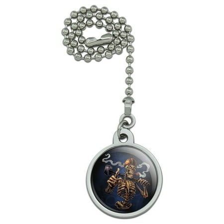 

Construction Worker Sledgehammer Smoking Skeleton Ceiling Fan and Light Pull Chain