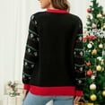 thumbnail image 4 of Women's Sweater Women Style Crew Neck Christmas Tree Jacquard Sweater Led Light Up Christmas Sweater For Women Fall Clothes For Women 2023, 4 of 7