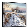 thumbnail image 2 of Designart "Vineyard In Winter Splendor" Vineyard Floater Framed Wall Art Living Room, 2 of 5
