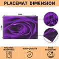 thumbnail image 2 of Placemats Set of 4, Purple Rose Flower Floral Dining Table Place Mats Heat Resistant Non Slip Washable Linen Kitchen Table Mats for Outdoor Indoor Decor, 2 of 6
