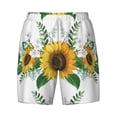 thumbnail image 4 of Lsque Mens Swim Trunks Sunflowers (2) Pattern - Bathing Suit Compression Liner - Beach Swim Shorts Swimwear - (S-3XL) - Stretch Quick Dry -3X-Large, 4 of 9