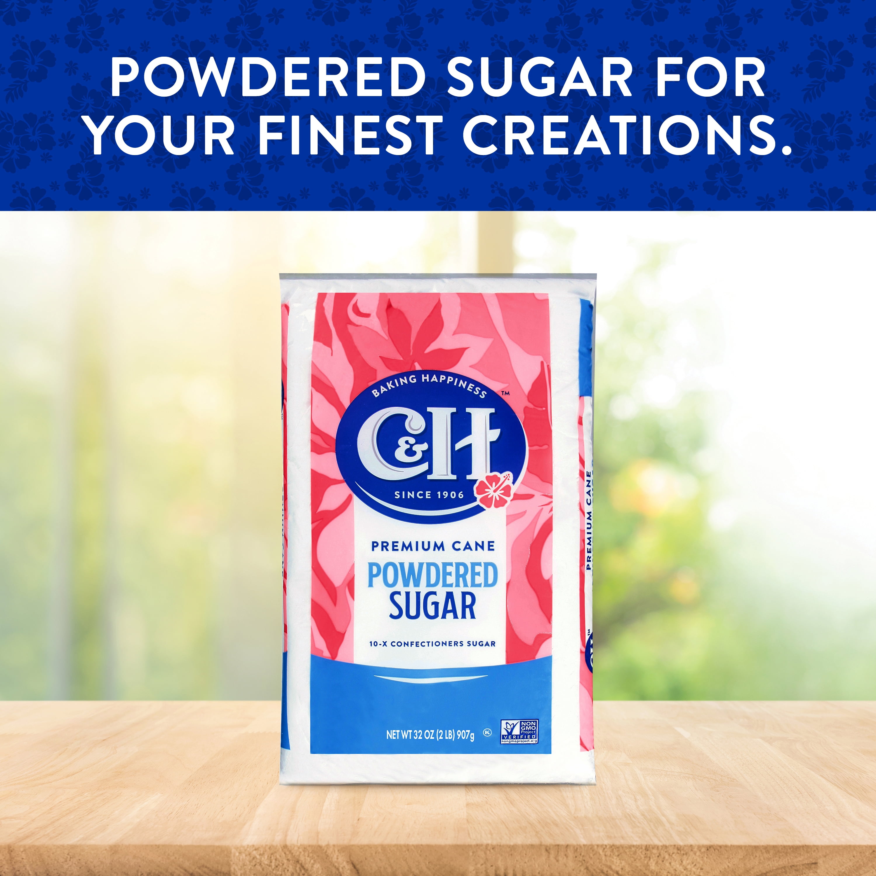 (6 pack) C&H Premium Cane Powdered Sugar, 2 lb