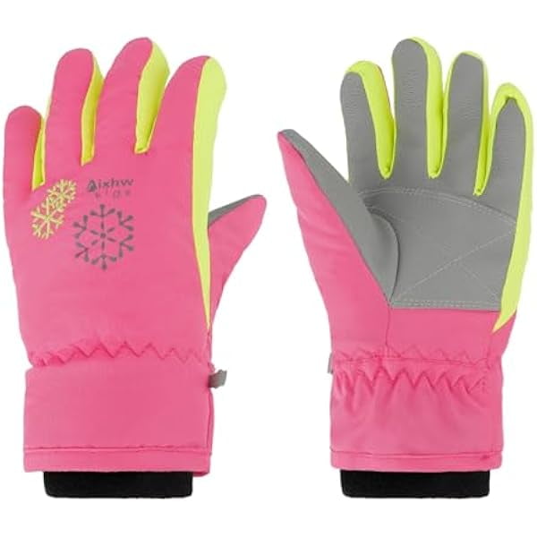 wonima44 Kids' 3-Size Winter Snowboarding Gloves for Boys & Girls