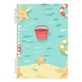 thumbnail image 7 of FORMRS 1-Subject Spiral Notebook 8" x 5" College Ruled 60 Refillable Sheet A5 Hard Cover, 2 Pack, Blue Beach Pattern, 7 of 7