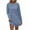 #278-Blue, variant on Neewe Women's Casual Plain Simple Long Sleeve T-Shirt Loose Dress
