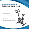 thumbnail image 2 of Bicicleta Estática Vertical Stamina 1308 - Bicicleta de Fitness con Monitor Inteligente y Resistencia Magnética, Negro, 2 of 2