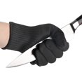 thumbnail image 2 of Guantes de trabajo resistentes a cortes a prueba de cuchillos, guantes de trabajo de seguridad de cota de malla negros, guantes protectores de corte de Kevlar, protección de nivel 5 de alto rendimie, 2 of 5