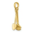 thumbnail image 3 of 14K Yellow Gold Moveable Garden Tools Shovel Pendant, 3 of 5