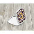 thumbnail image 2 of Letter C Football Purple and Gold Compact Mirror CJ1064-CSCM, 2 of 4