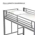 Your Zone Jillette Twin over Twin Metal Bunk Bed, Silver