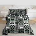 thumbnail image 2 of Homewish Rustic Deer Bear Queen Comforter Set for Adult, Hunting and Fishing Bedding Sets, Vintage Grey Green Buffalo Reversible Bedding Comforter Set, Super Cozy Room Decor, 3 Pieces, 2 of 8