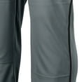 thumbnail image 3 of Triple Crown Open-Bottom Baseball Pants with Braid, Youth Medium, Graphite with Black Braid, 3 of 5