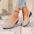thumbnail image 6 of Women Classic Ballet Comfortable Slip On Walking Flats Shoes Women's Tile-Toe Flat Shoe Women's Solid Color Wedges Shoes Comfortable Casual Shoes, 6 of 8