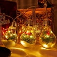 thumbnail image 5 of Cadena de luces navideñas Bombilla LED Árbol de Navidad Aguja de pino Luz decorativa de frutas de pino / 4 m 10 bolas 50 lámpara (5 cm x 8 cm), 5 of 5