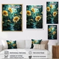 thumbnail image 4 of Designart "Detailed Sunflower Study" Sunflowers Floater Framed Wall Art Prints, 4 of 5