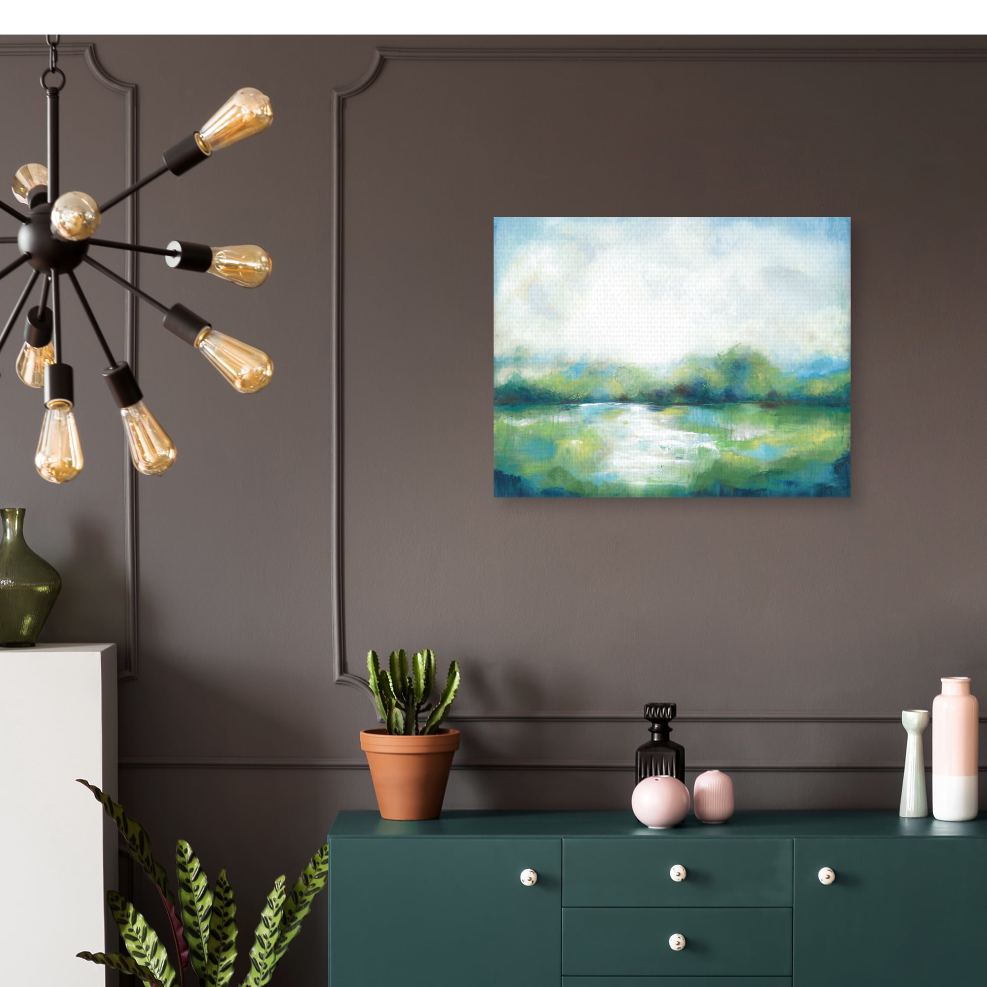 Fresh Green Landscape II by Willowbrook Fine Art Canvas Art Print