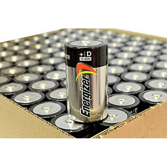ENERGIZER E95 Max ALKALINE D BATTERY Made in USA Exp. 12-2024 or later - 100 Count (Whole Case)