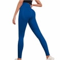 thumbnail image 4 of WREESH Womens Yoga Pants Casual Fashion Bodybuilding Run Yoga Solid Striped Pants Sky Blue, 4 of 4