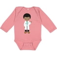 thumbnail image 3 of Inktastic African American Boy, Doctor, Lab Coat, Medicine Boys Long Sleeve Baby Bodysuit, 3 of 5