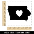 thumbnail image 2 of Iowa State with Heart Self-Inking Rubber Stamp Ink Stamper - Black Ink - Large 1-1/2 Inch, 2 of 7