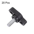 thumbnail image 3 of Uxcell 20 Packs M5 x 12mm Male Thread Tee Wing Knobs Thumb Screw Clamping Knobs Grip Black, 3 of 5