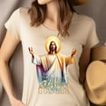 thumbnail image 4 of He Is Risen T-Shirt | Faith Quote T-Shirt | Risen Jesus Christian T-Shirt for Men and Women, Dark Heather, Size M, 4 of 6