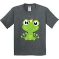 thumbnail image 3 of Inktastic Cute Frog, Green Frog, Frog Princess, Crown Youth T-Shirt, 3 of 5