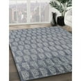thumbnail image 3 of Ahgly Company Machine Washable Indoor Rectangle Industrial Modern Blue Gray Area Rugs, 8' x 12', 3 of 7