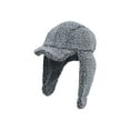 thumbnail image 3 of WITHMOONS Winter Fleece Lined Warm Trapper Cap Shearling Ear Flap Hat MUT1493 (Grey), 3 of 5
