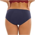 thumbnail image 4 of Ashirexll Postpartum Underwear, Cotton Underwear for Women, Plus Size Solid Color Cotton Breathable Comfortable Panties Navy S, 4 of 7