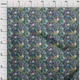thumbnail image 3 of oneOone Rayon Blue Fabric Florals Sewing Material Print Fabric By The Yard 56 Inch Wide, 3 of 4