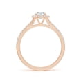 thumbnail image 2 of ANGARA Lab Grown Diamond Split Shank Engagement Ring for Women in 14K Rose Gold (Size-5.1mm| Color-F-G| Clarity-VS) | April Birthstone, Anniversary, Jewelry Gift for Women | Lab-Grown Diamond Ring, 2 of 8