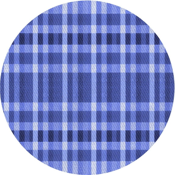 Ahgly Company Indoor Round Patterned Sky Blue Dress Blue Area Rugs, 5' Round