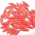 thumbnail image 1 of Spaghetti Bead 19 x 6mm Transparent Raspberry 100 Pack, 1 of 1