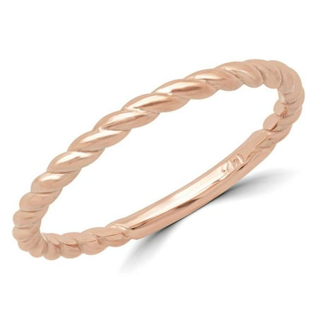 Majesty Diamonds MD180604-5.5 Braided Rope Classic Wedding Band Ring in 14K  Yellow Gold - Size 5.5