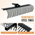 thumbnail image 4 of Jocisland 72" Behind Landscape Rake for Tractor, Tow Dethatcher Rake with 29 Steel Coil Tines and 2" Receiver, Fit for 3-point Suspension Systems, 4 of 9