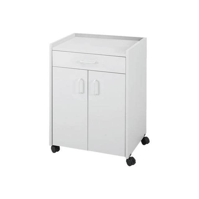 Safco Mobile Refreshment Center - Pedestal - mobile - 2 doors - wood - gray