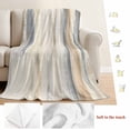 thumbnail image 5 of Beige Grey Throw Blanket for Couch, Soft Lightweight Flannel Fleece Blanket, Abstract Mottled Art Retro Modern Painting Microfiber Plush All Season Decorative Blankets Gifts for Sofa Bed 50"x60", 5 of 9