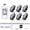 6 lights of 1 set, variant on Remote Control RGB LED Strobe Light Wireless Rechargeable Footwell Lights Exterior Interior Decorative for SUV Truck Motorcycle
