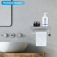 thumbnail image 2 of Wall Mounted Bathroom Toilet Roll Paper Holder Tissue Racks with Phone Storage Shelf for Home Bathroom, 2 of 7