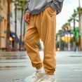 thumbnail image 5 of Dalix Astronaut Embroidery Heavy Weight Fleece Sweatpants Soft Lounge Pant Drawstring Waistband Pockets Mens in Peanut S Small, 5 of 5