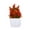 E, variant on KGJQ Simulated Small Potted Plant, Maintenance-Free, Realistic Autumn Leaves Mini Fake Plant, for Bookshelf Desktop Decor