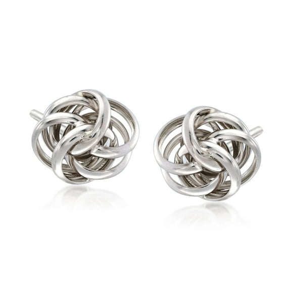 Ross-Simons Italian Sterling Silver Love Knot Earrings, Women's, Adult