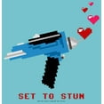 thumbnail image 2 of Girl's Star Trek Valentine's Pixel Set Phasers to Stun  Graphic Tee Tahiti Blue X Small, 2 of 4