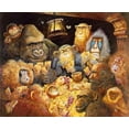 thumbnail image 2 of Bell, Bill 17x15 Black Ornate Wood Framed with Double Matting Museum Art Print Titled - Noahs Poker Night, 2 of 4